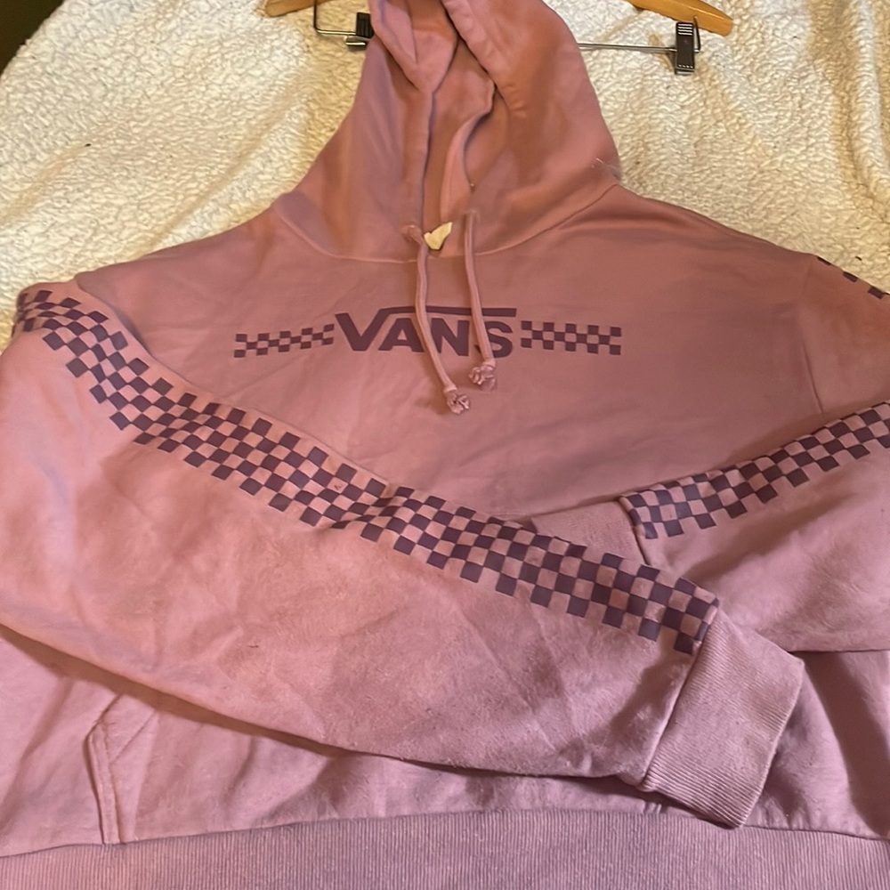 Pink Vans Logo Hoodie. Size M.